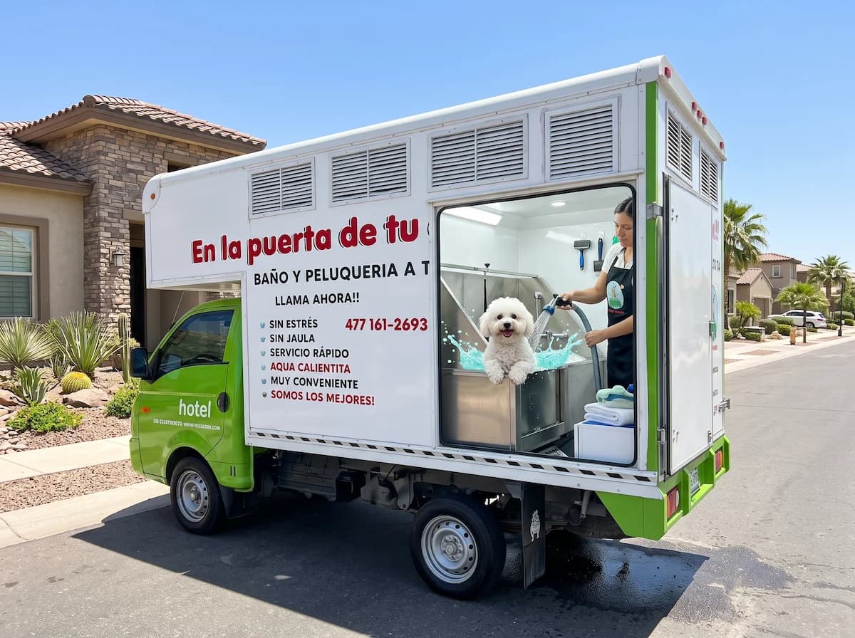 Unidad Móvil Doggy Wash en León Guanajuato
